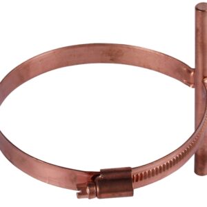 Держатель проводника круглого 8 мм для водосточных труб 80-120 мм, медь